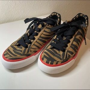 NEW Rag & Bone Army Low Tiger Print Suede Women’s Sneakers Size 6.5